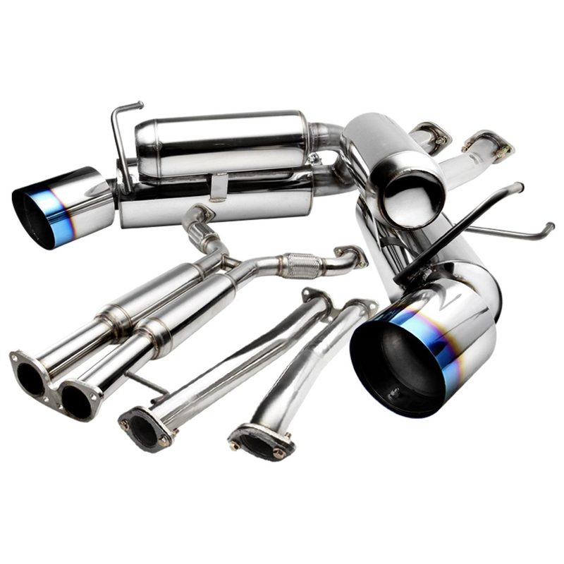 2003-2009 Nissan 350Z Coupe/Convertible Steel Dual Catback Exhaust Burnt Tips