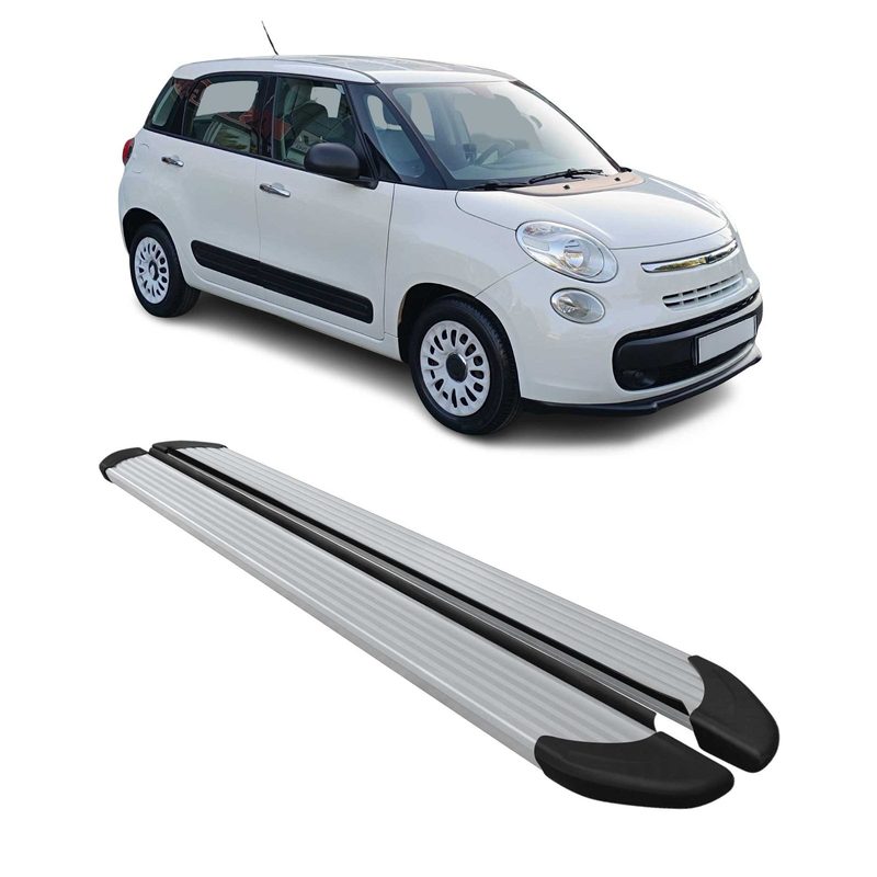 2014-2020 Fiat 500L Running Boards Side Steps Silver