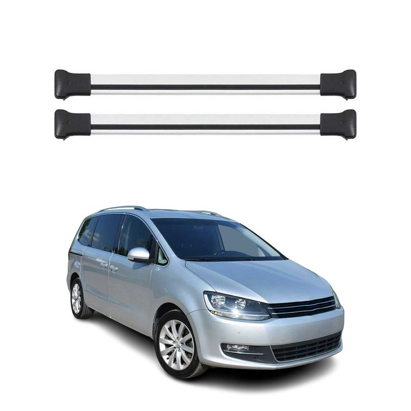 2010-2022 VW Sharan Roof Rack Cross Bars Silver