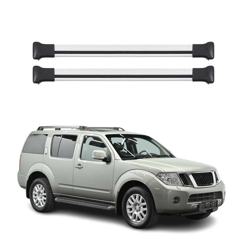 2005-2012 Nissan Pathfinder Roof Rack Cross Bars Silver