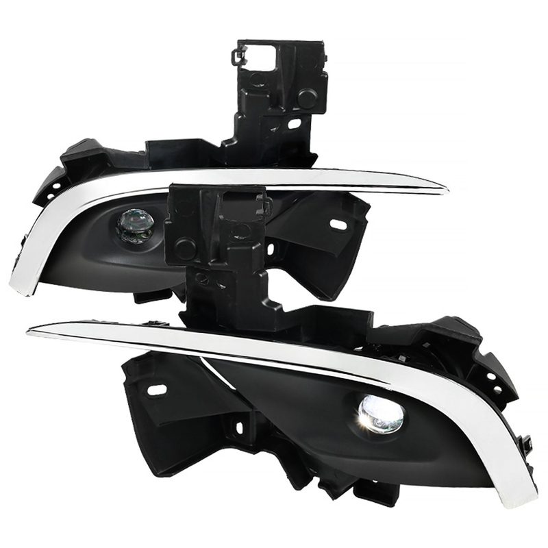 2016-2018 Mazda 6 Sedan 6500K LED Projector Fog Lights Kit Chrome/Clear Lens