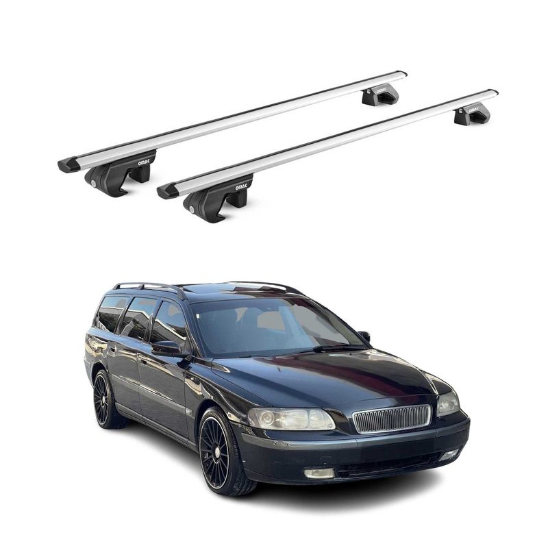 2001-2007 Volvo V70 Roof Rack Cross Bars Luggage Carrier 2 Pcs