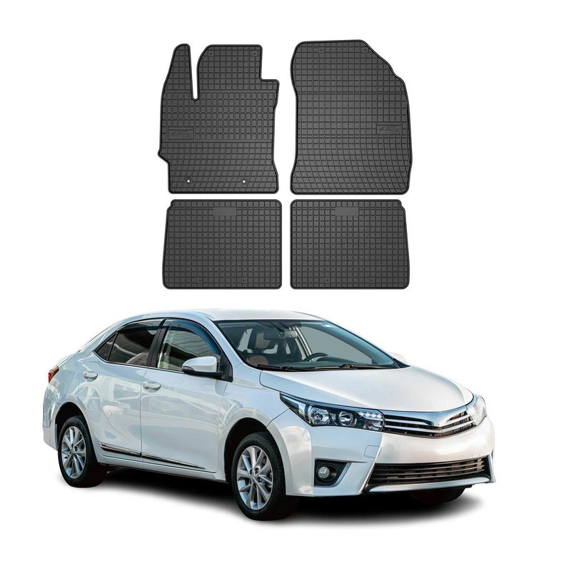 2014-2019 Toyota Corolla Floor Mats Liners Full Set All Weather Rubber Black