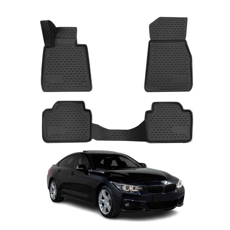 2014-2020 BMW 4 Series Coupe Grand Coupe F32 F36 OMAC Floor Matss Liner Black