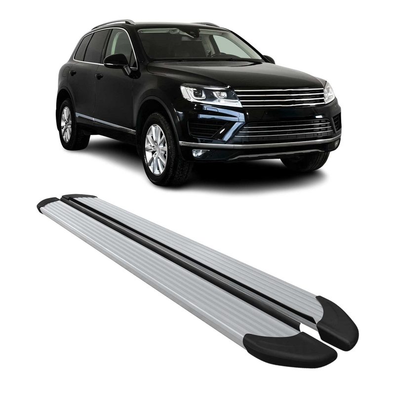 2010-2017 VW Touareg Running Boards Side Steps Silver