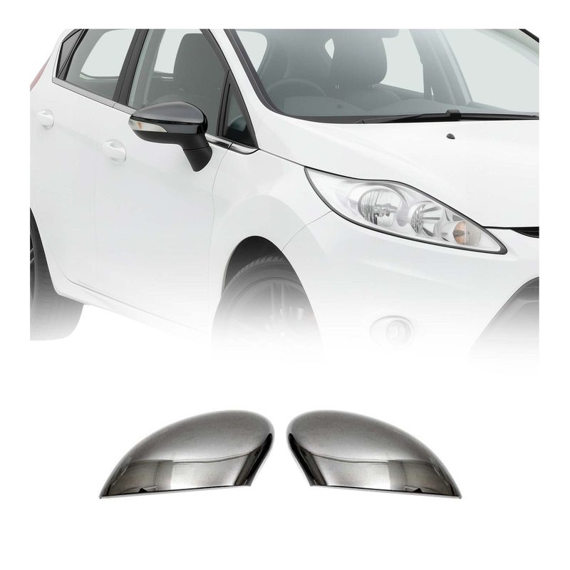 2011-2019 Ford Fiesta / B-Max Side Mirror Cover Caps Dark 2 Pcs