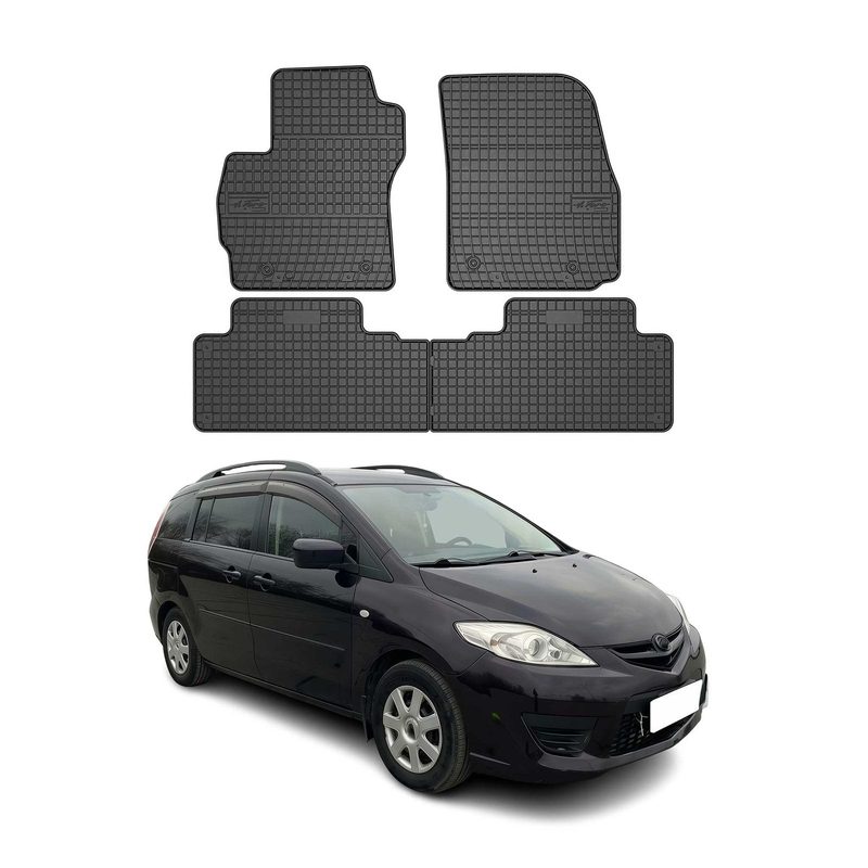 2006-2010 Mazda 5 Floor Mats Liners Full Set All Weather Rubber Black