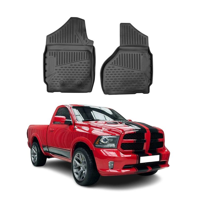 2012-2018 RAM 1500 2500 3500 Regular Cab Floor Mats Liners Full Set All Weather