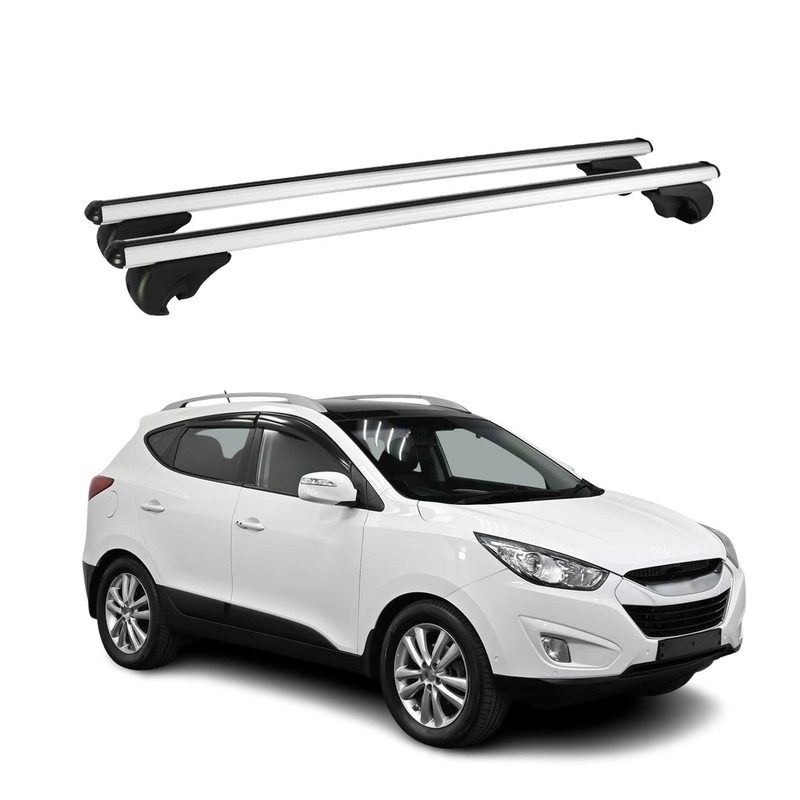 2010-2015 Hyundai Tucson Roof Rack Cross Bars Silver