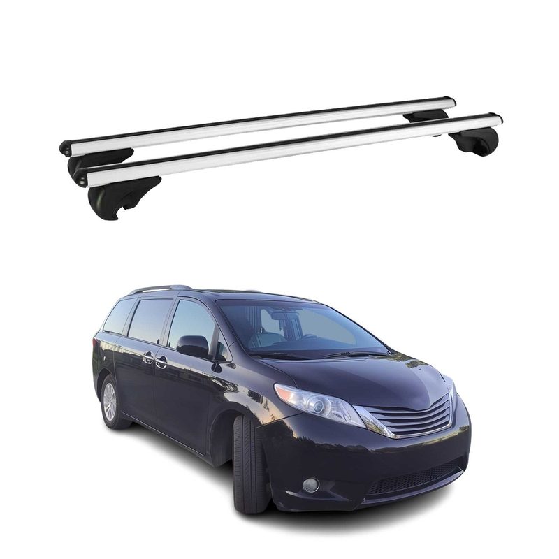 2011-2017 Toyota Sienna Roof Rack Cross Bars Silver