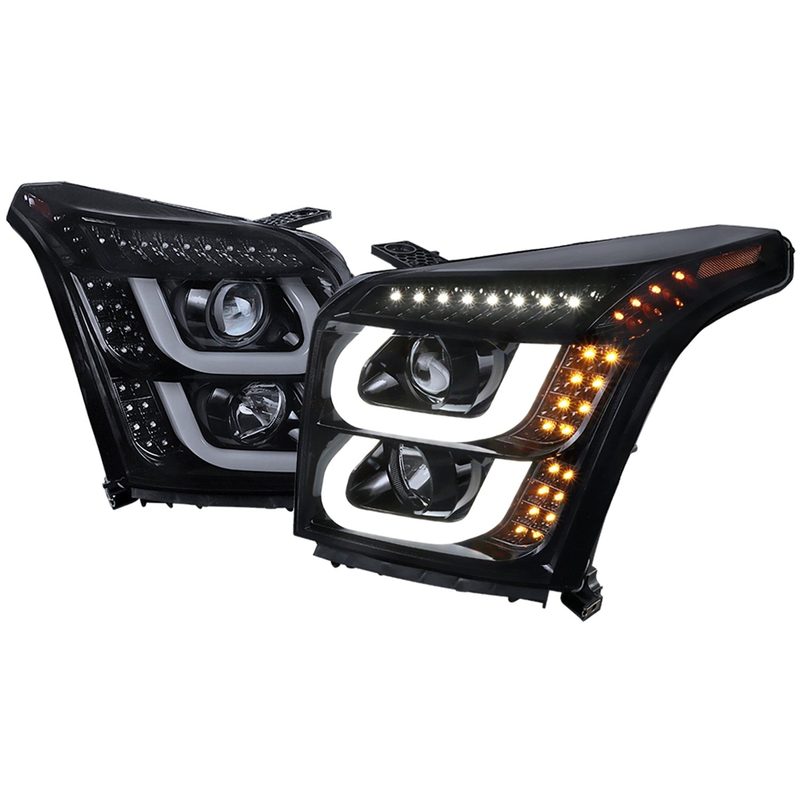 2015-2020 GMC Yukon/Yukon XL LED U-Bar Headlights LED Signal Lights Smoke