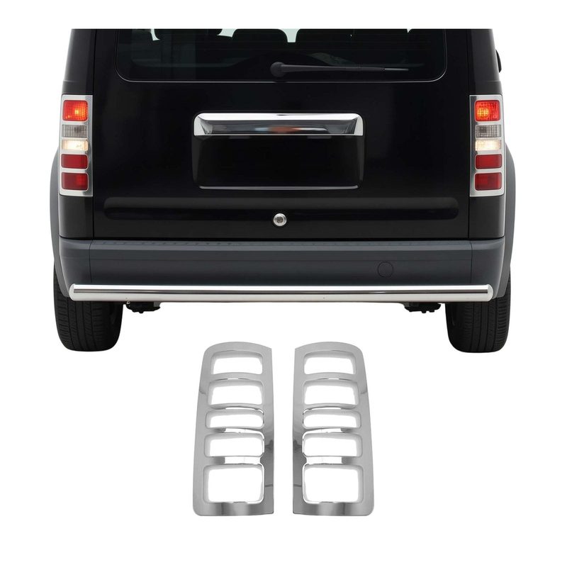 2010-2013 Ford Transit Connect Trunk Tail Light Trim Frame Stainless Steel Silver 2Pcs