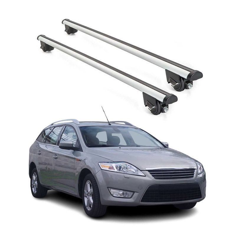 2007-2014 Ford Mondeo Wagon Roof Rack Cross Bars Silver