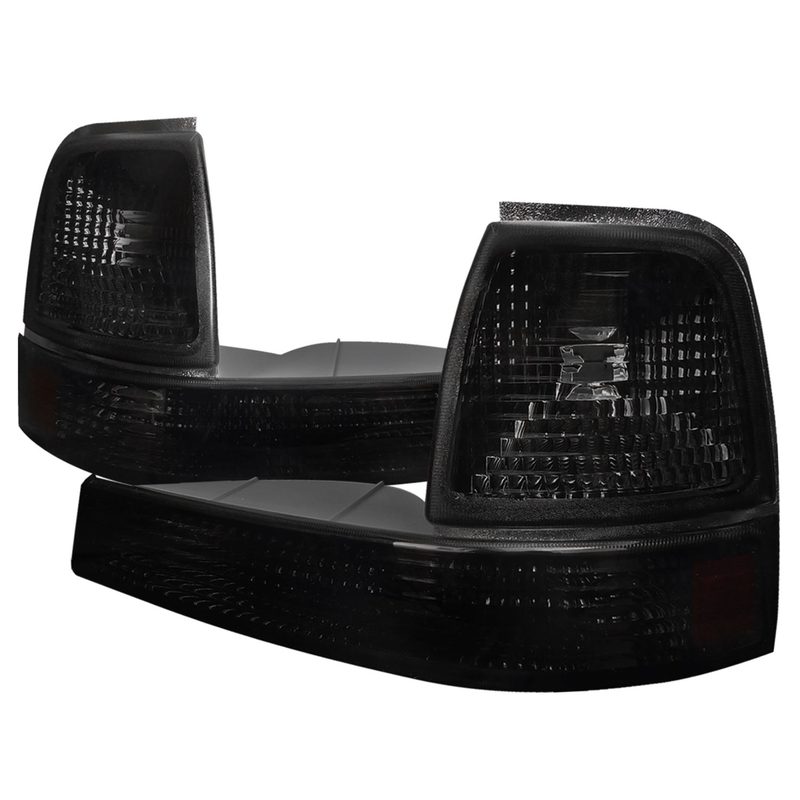 1998-2000 Ford Ranger Corner Parking Turn Signal Lights Chrome/Smoke Lens