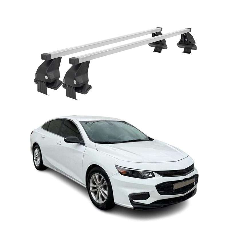 2016-2025 Chevrolet Malibu Roof Rack Cross Bars Silver