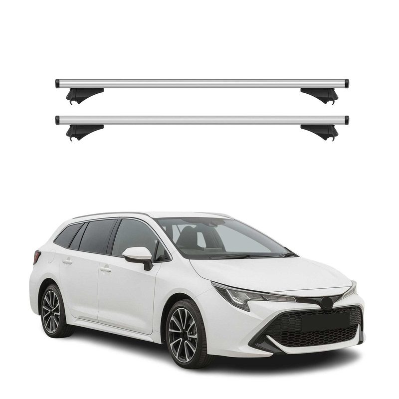 2019-2025 Toyota Corolla Wagon Pre-FL Roof Rack Cross Bars Silver