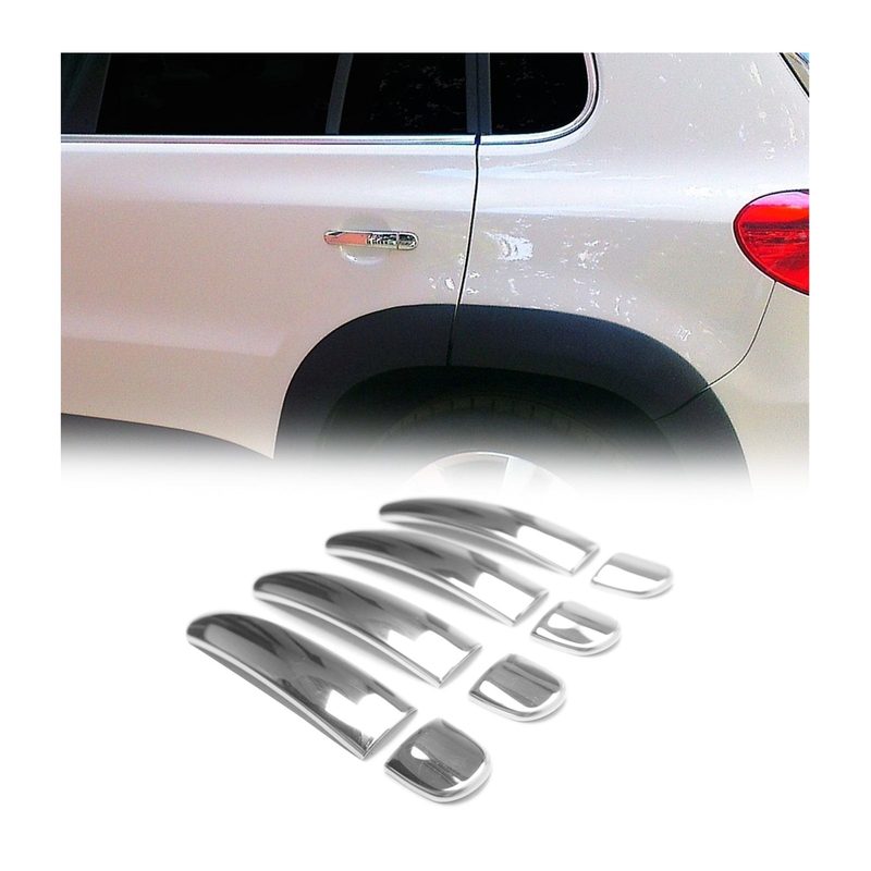 2017-2018 VW Tiguan Limited Car Door Handle Cover Protector Stainless Steel 8 Pcs