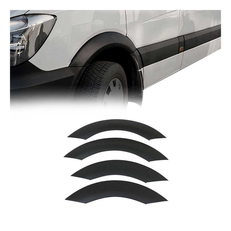 2006-2018 Mercedes Sprinter W906 Fender Flares Wheel Protector Black 4 Pcs