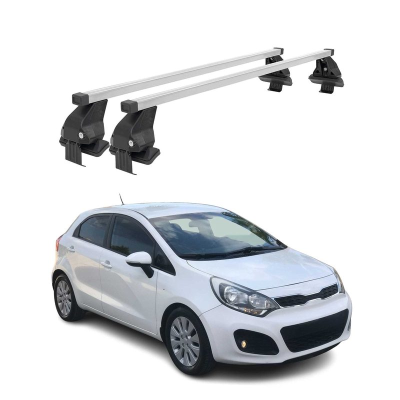 2012-2017 Kia Rio Hatchback Roof Rack Cross Bars Silver