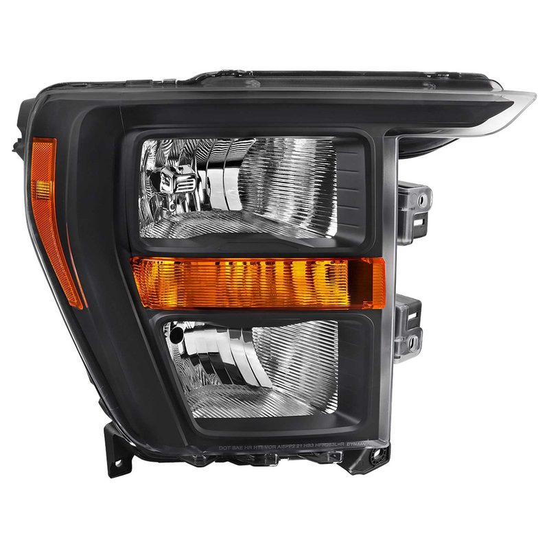 For Ford F-150 2021-2023 Factory Style Headlight Matte Black Housing Clear Lens Passenger Side Only