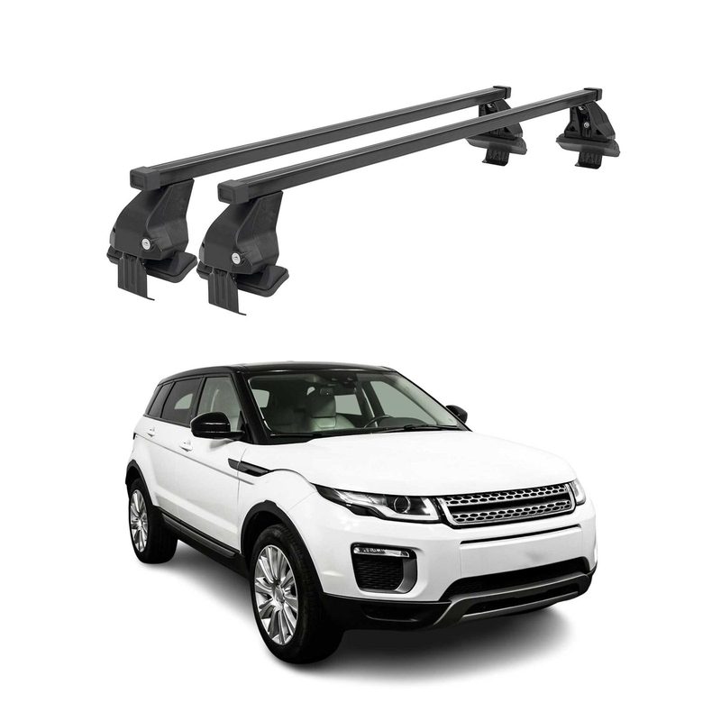 2012-2019 Land Rover Range Rover Evoque Roof Rack Cross Bars Black