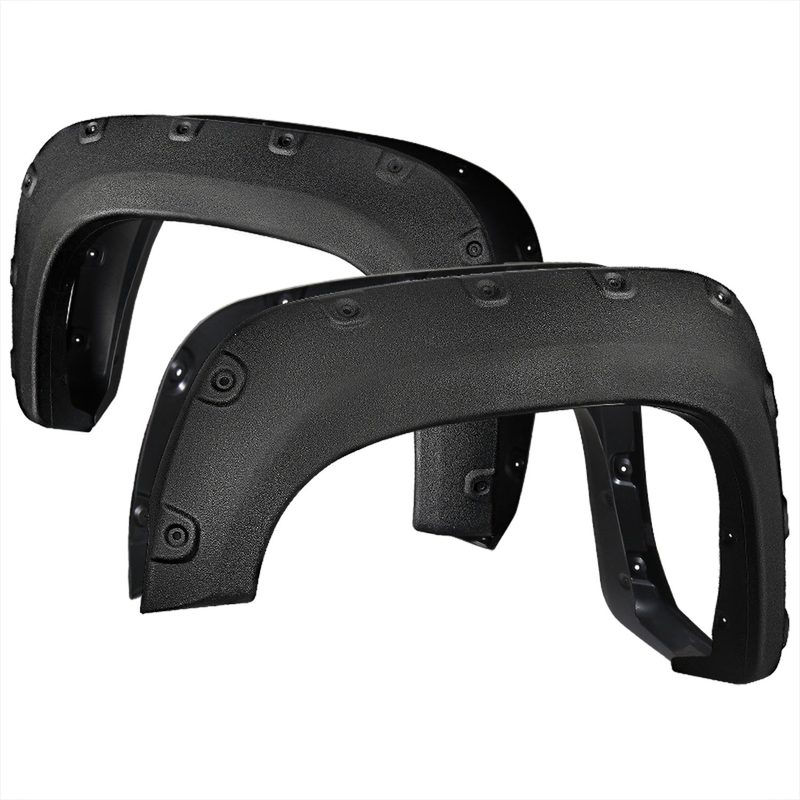 2007-2013 GMC Sierra 1500 Fleetside Textured Rivet Style Fender Flares