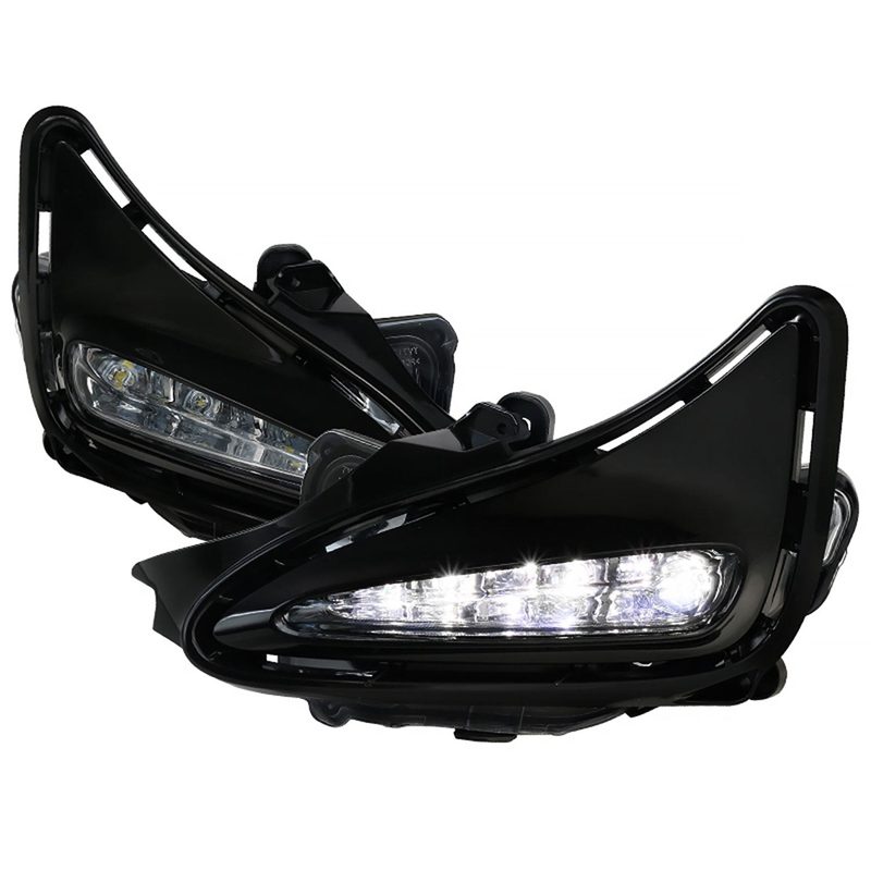 2017-2018 Toyota Corolla LED Fog Lights Kit Chrome Housing/Clear Lens