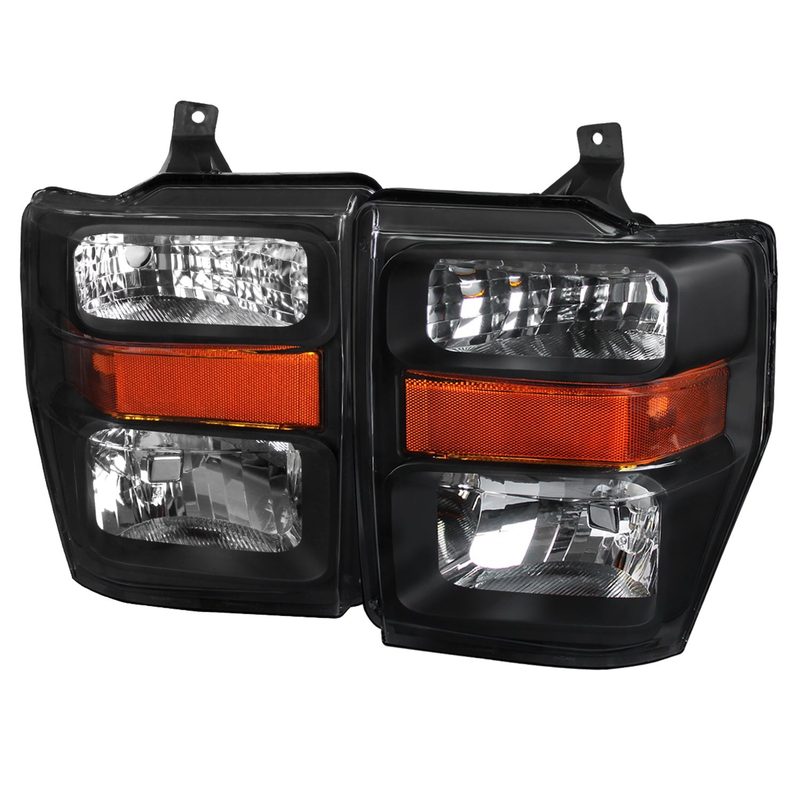 2008-2010 Ford F-250/F-350/F450 Super Duty Factory Headlights Amber Reflectors
