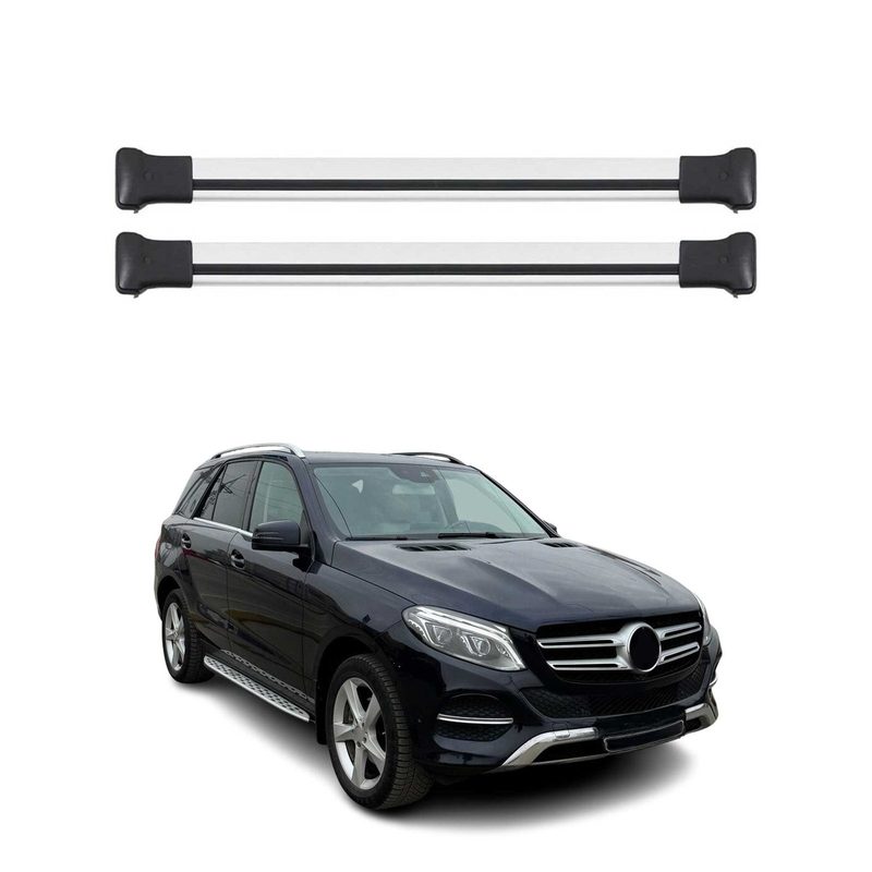 2016-2019 Mercedes GLE Class W166 Roof Rack Cross Bars Silver