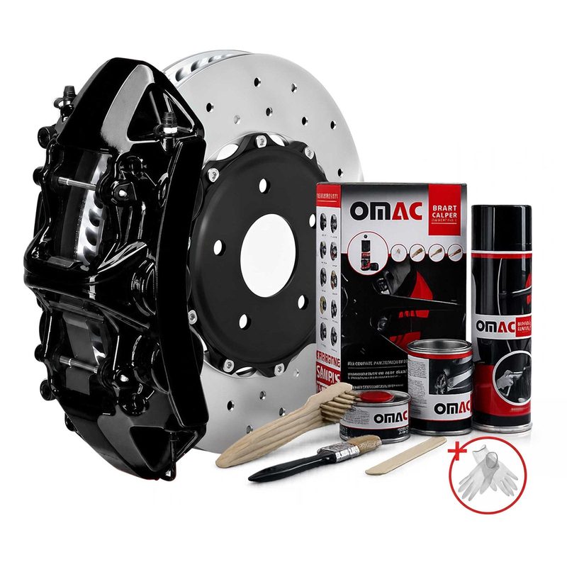 OMAC Brake Caliper Epoxy Based Car Paint Kit New York Black Glossy High-Temp