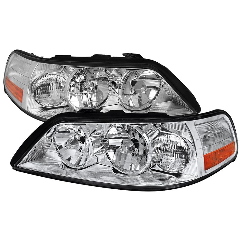 2005-2011 Lincoln Town Car Factory Style Headlights Chrome/Clear Lens