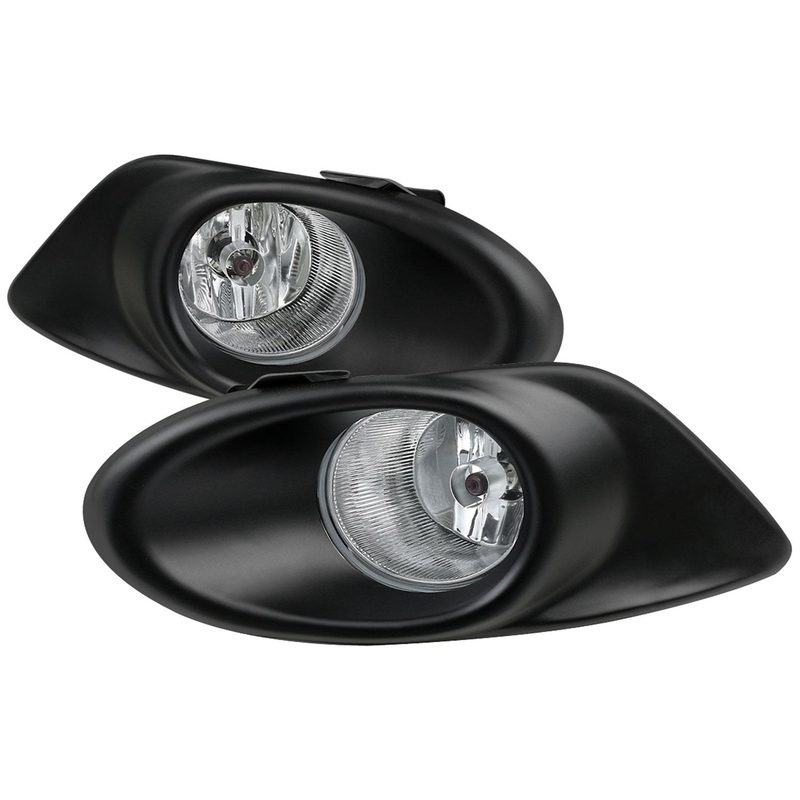 2008-2010 Honda Accord Sedan H11 Fog Lights Kit Chrome Housing/Clear Lens