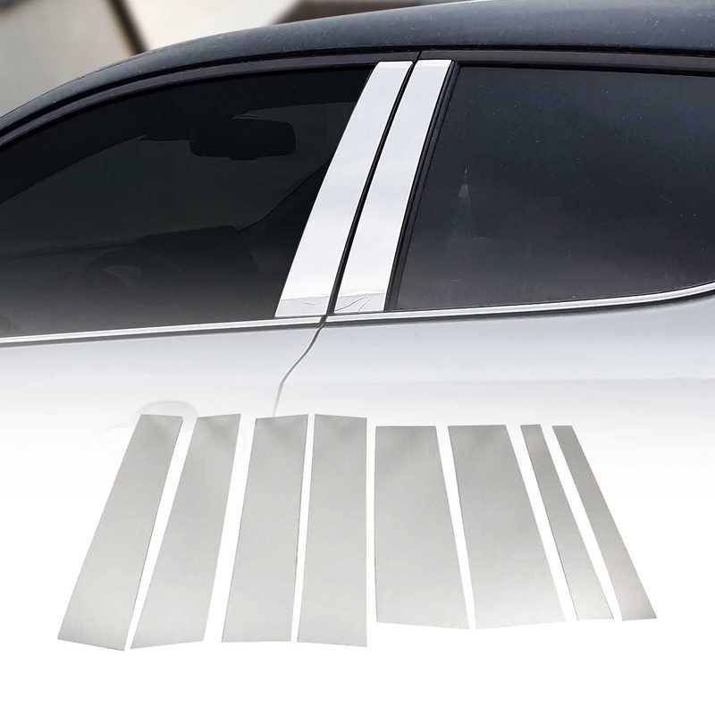 2015-2022 RAM ProMaster City Window B Pillar Posts Door Trim Stainless Steel Silver 8x