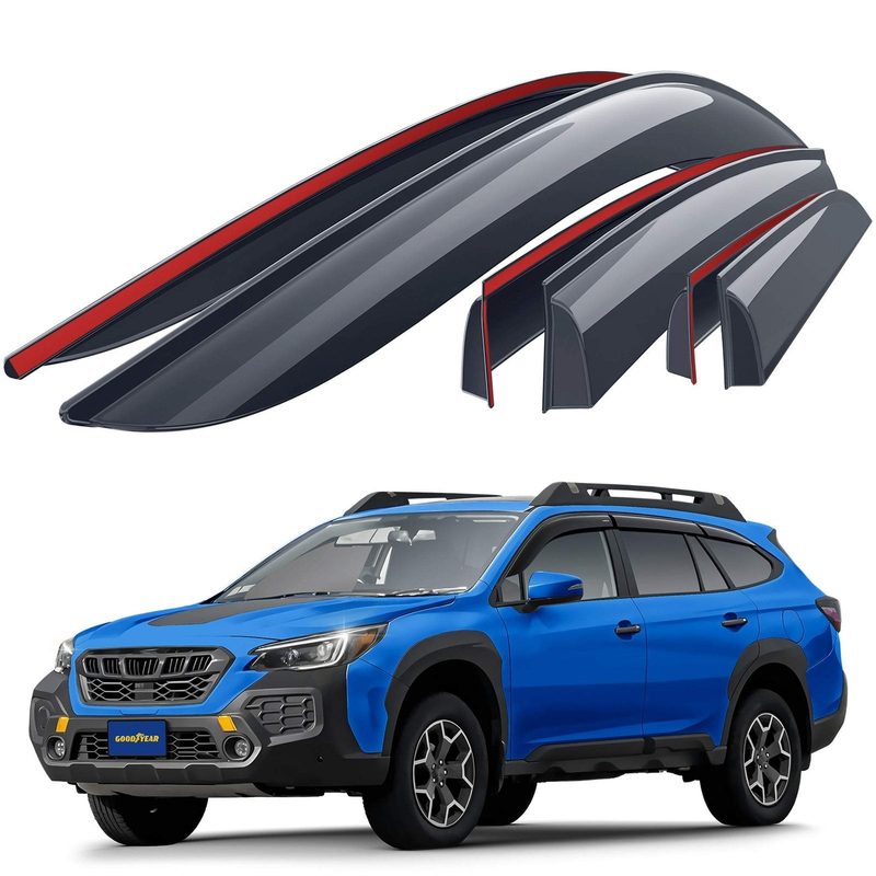 Goodyear Wind Deflectors for Subaru Outback 2020-2025 Tape-On Premium Smoke 6Pcs