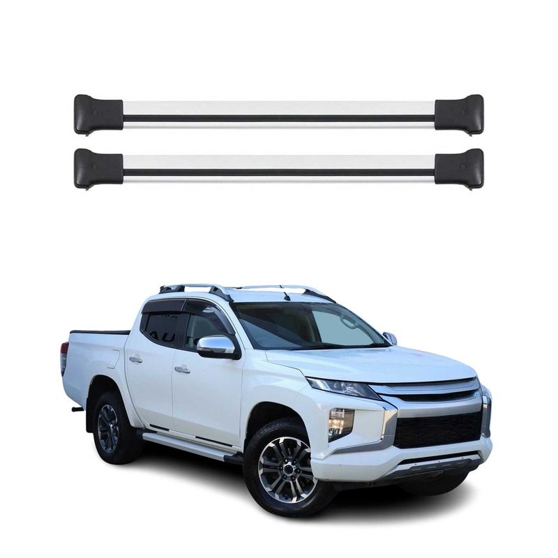 2015-2019 Mitsubishi L200 Roof Rack Cross Bars Silver
