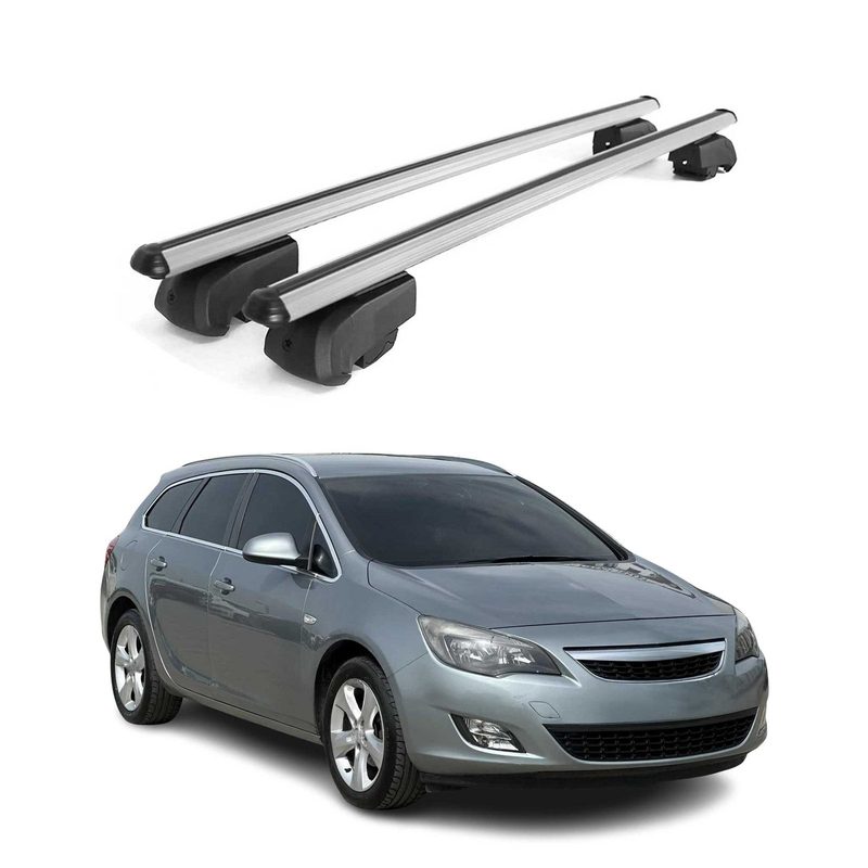 2010-2015 Opel Astra J Roof Rack Cross Bars Silver