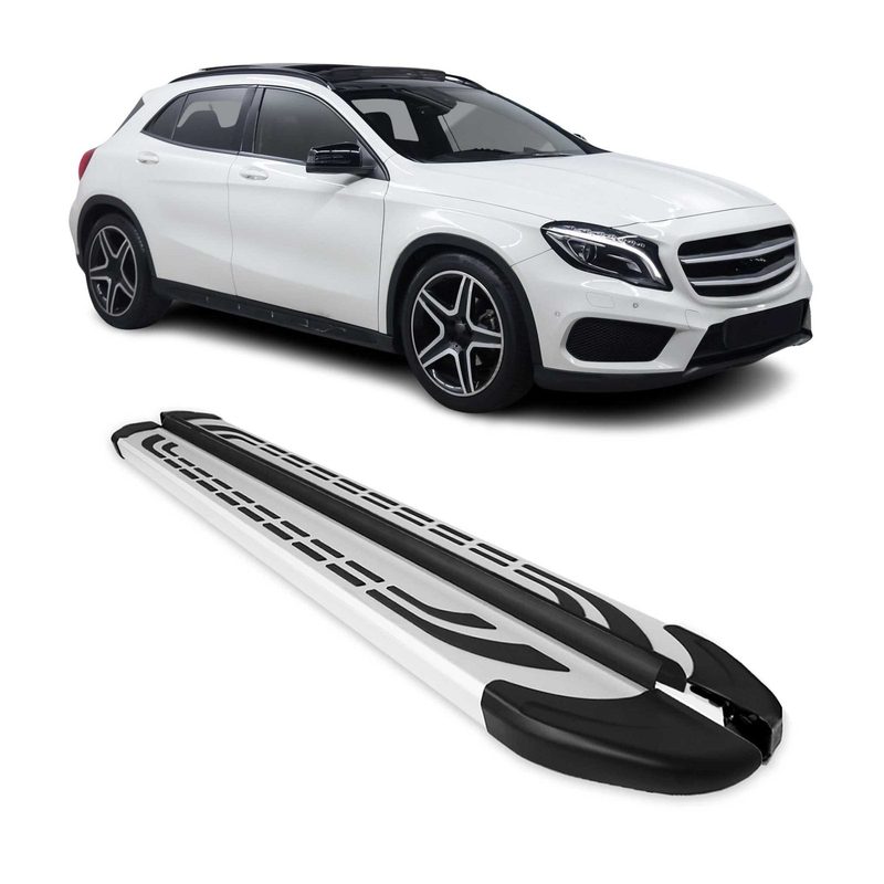2015-2019 Mercedes GLA Class X156 Running Boards Side Steps Silver
