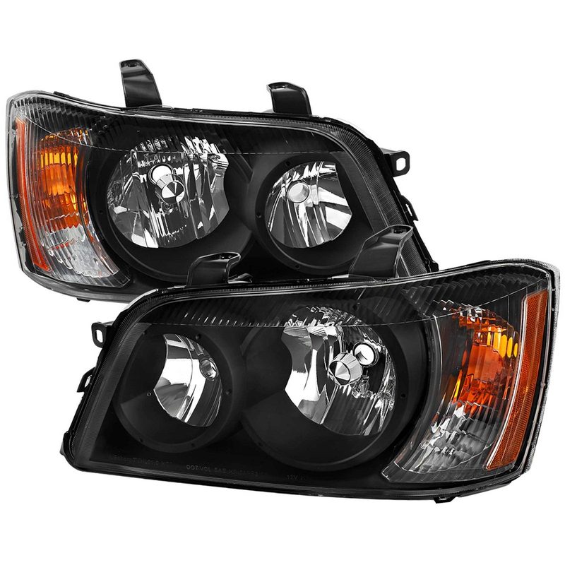 For Toyota Highlander 2001-2003 Factory Style Headlights Matte Black Housing Clear Lens