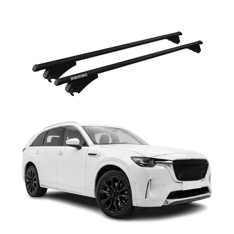 2024-2026 Mazda CX-90 Roof Rack Cross Bars Luggage Carrier Black 2Pcs