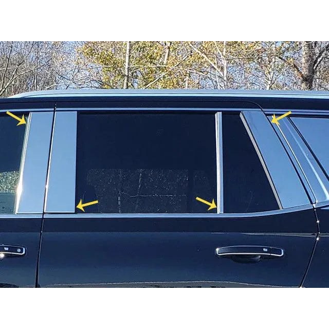 2021-2025 Chevrolet Tahoe GMC Yukon Stainless Steel Pillar Trim 8 Pcs