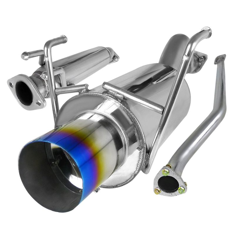 2002-2005 Honda Civic Si Hatchback T-304 Steel N1 Catback Exhaust Burnt Tip