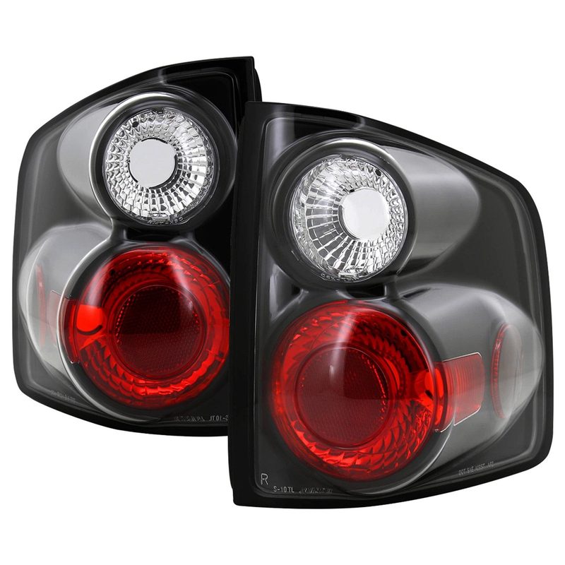 1994-2004 Chevy S10/ GMC Sonoma/ Isuzu Hombre Tail Lights Matte Black/Clear
