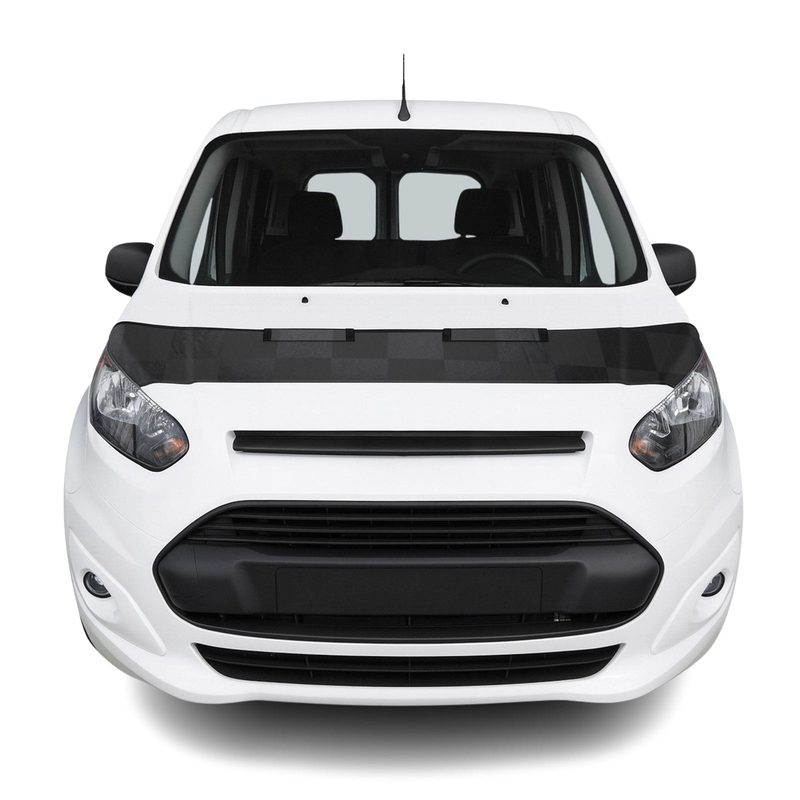2014-2019 Ford Transit Connect Car Bonnet Mask Hood Bra Black Chequered 1 Pc