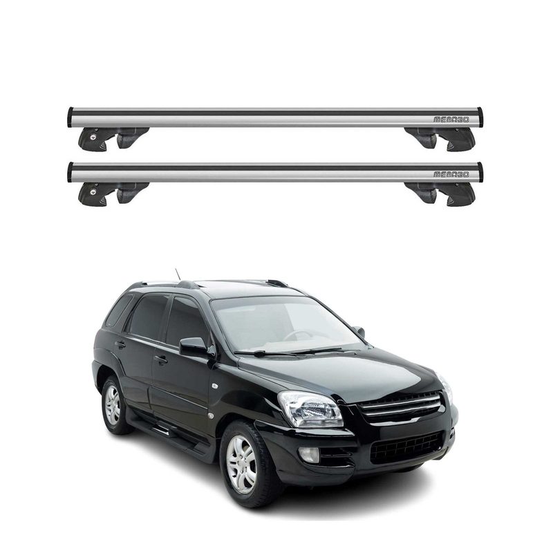 2005-2010 Kia Sportage Roof Rack Cross Bars Silver