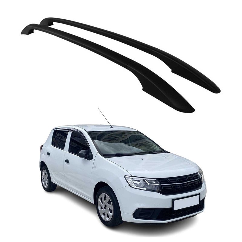 2012-2017 Dacia Sandero II Hatchback Roof Rack Rails Side Rails Black