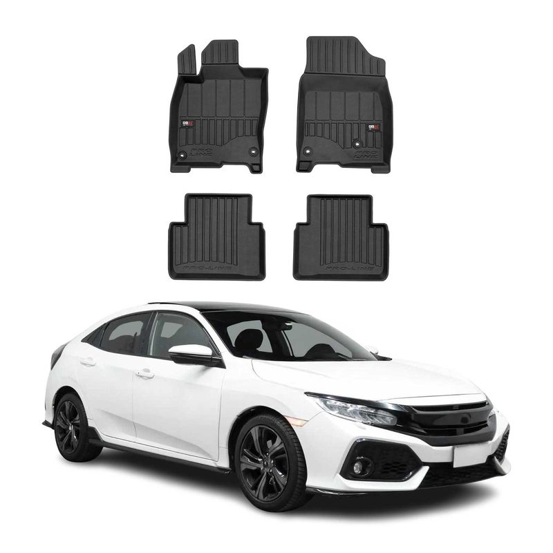 2016-2021 Honda Civic Hatchback Premium Floor Mats Liners Full Set All Weather Heavy Duty