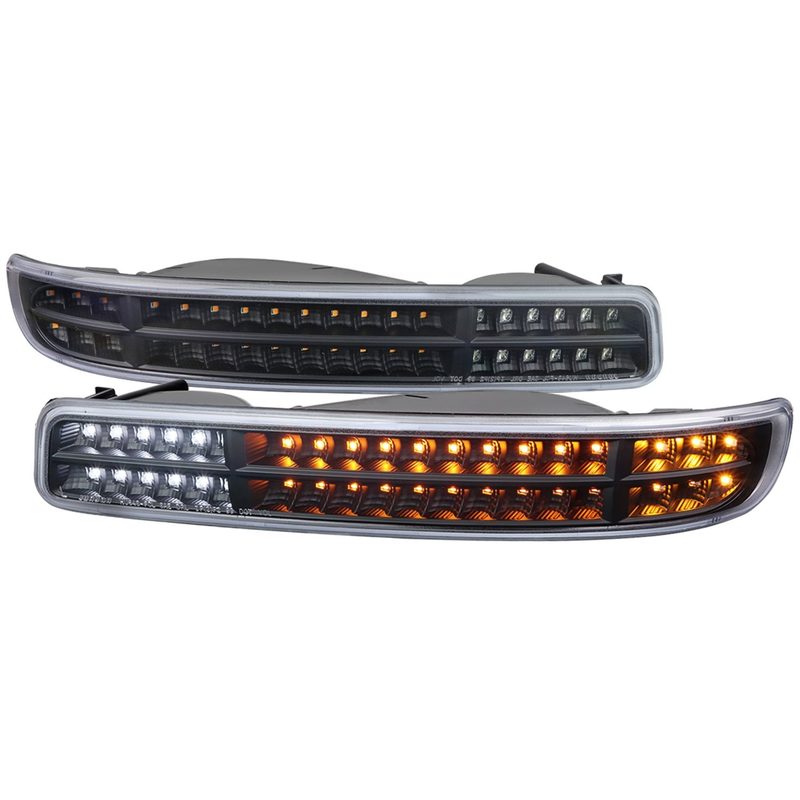 1999-2007 GMC Sierra/Yukon/ XL Bumper Lights Turn Signal Lights Matt Black