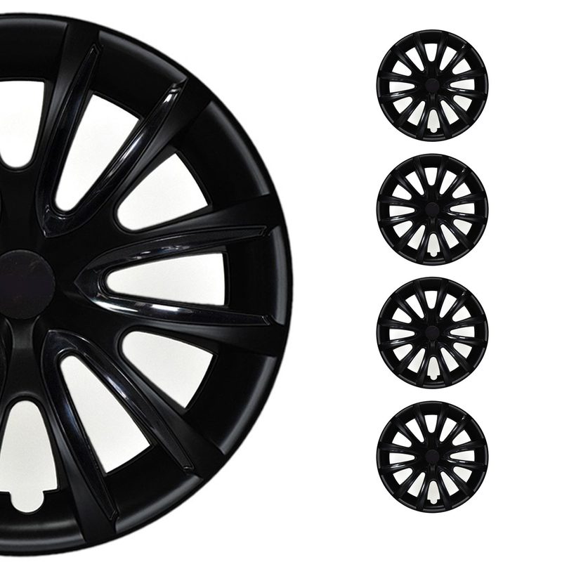 15" Wheel Covers Hubcaps for Honda Civic Black Matt Matte