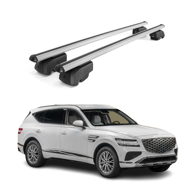 2021-2026 Genesis GV80 Roof Rack Cross Bars Silver