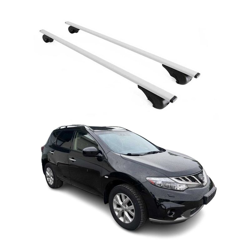 2009-2014 Nissan Murano Roof Rack Cross Bars Silver